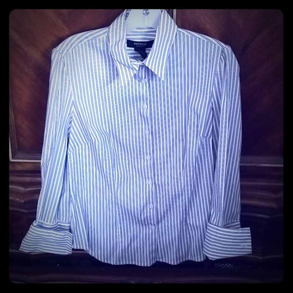 Express stretch button down shirt